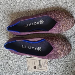 Rothy's Eggplant Metallic Flats retired discontinued